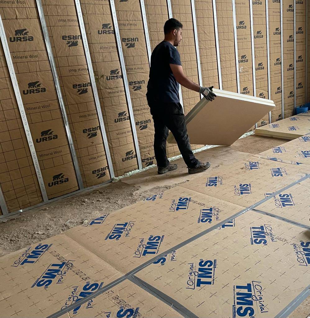 Pose isolation en polyuréthane