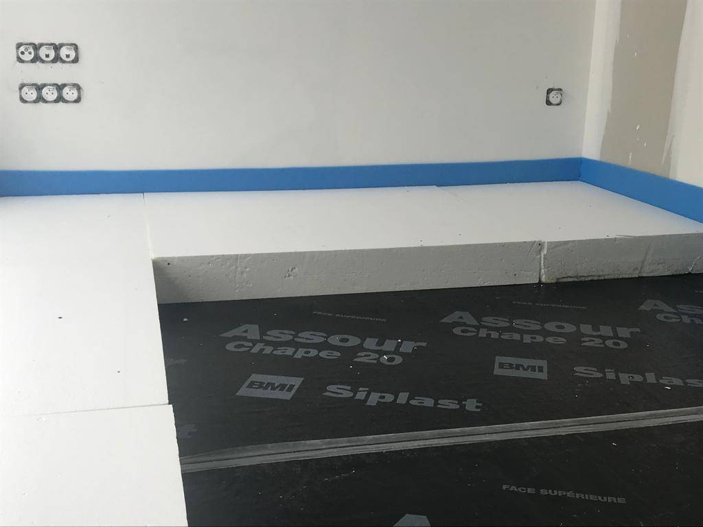 Pose isolation en polystyrène