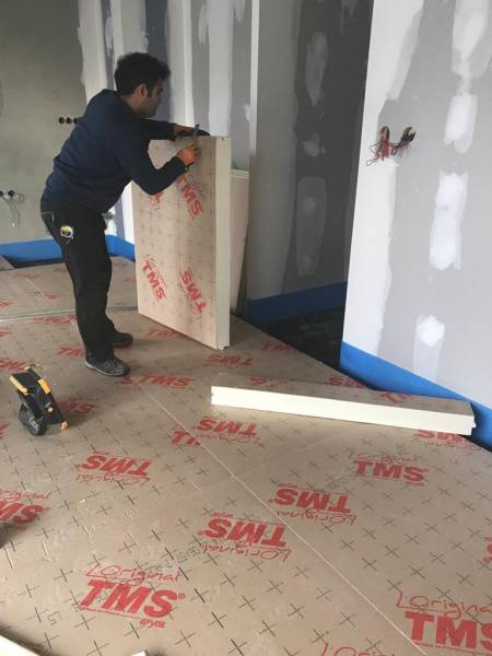 Pose isolation en polyuréthane